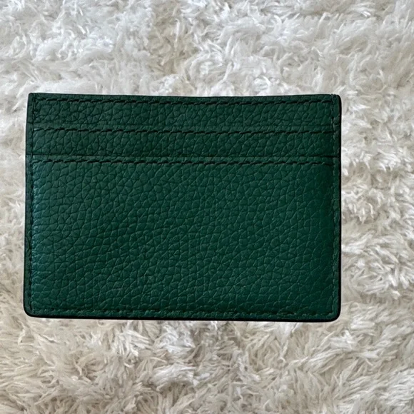 Marc Jacobs Forest Green Leather Card Holder - Picture 2 of 3